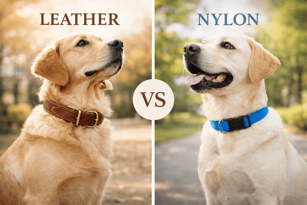 Leather vs Nylon Dog Collars: Which Is Better for Your Dog? - Smiley Bark