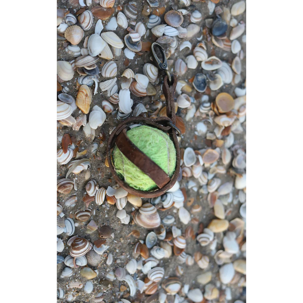 Premium Leather Hands-Free Tennis Ball Holder – Forest Green