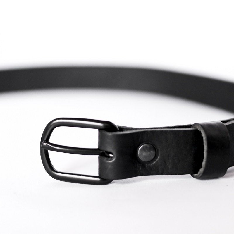 No Fuss Leather Dog Collar – Midnight Black | Minimalist Italian Leather