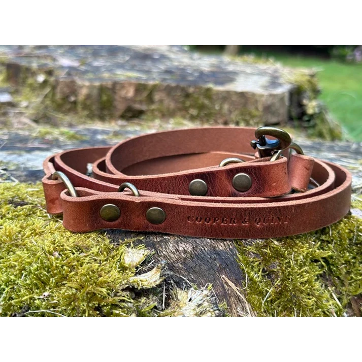 The Switch 3-in-1 Multi-Functional Leather Leash – Chocolate Brown