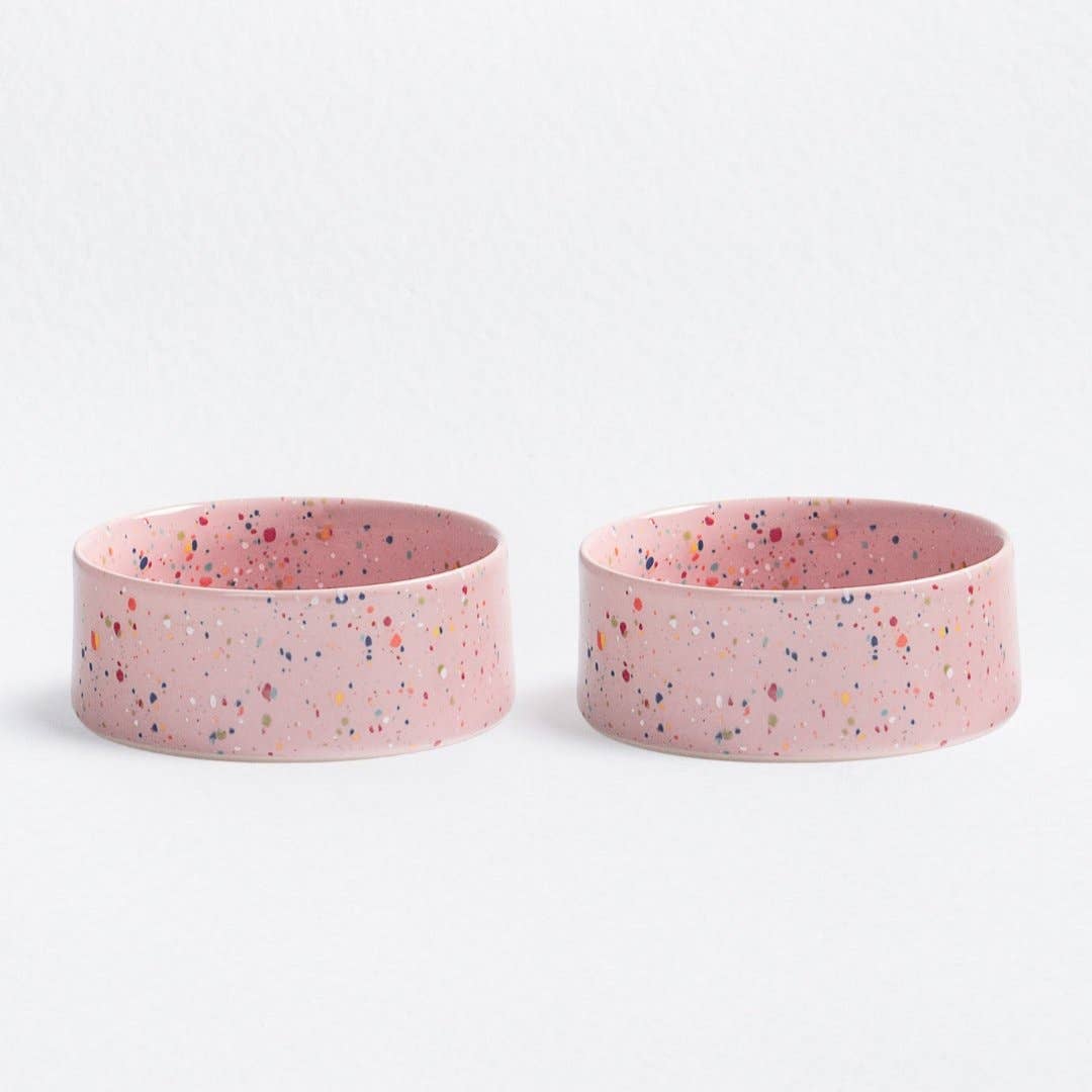 The Splatter Pet Bowl Set (Pack of 2) – Candy Pink
