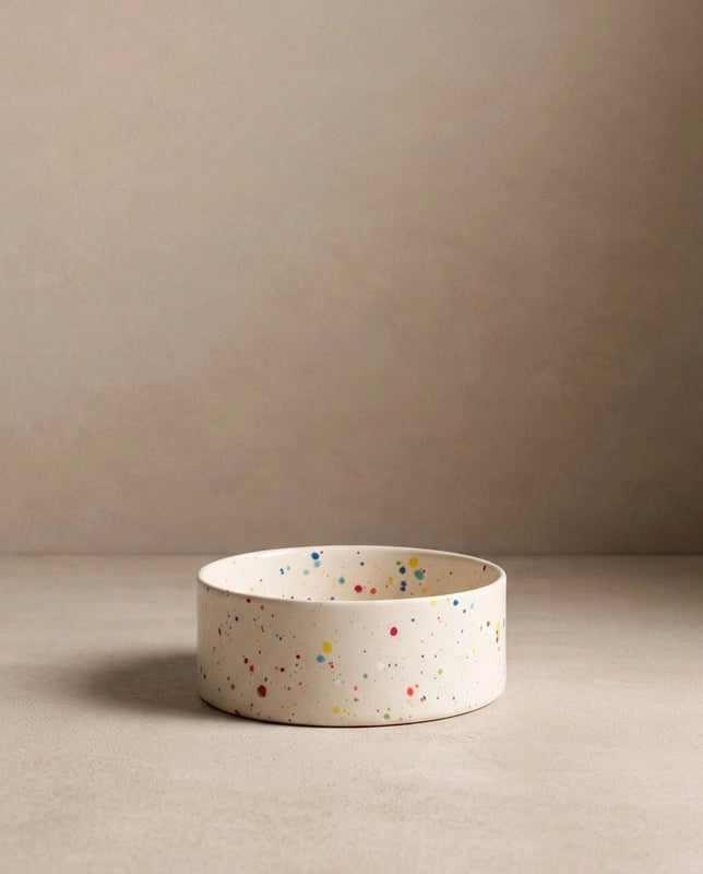 The Splatter Pet Bowl Set (Pack of 2) – Pure White