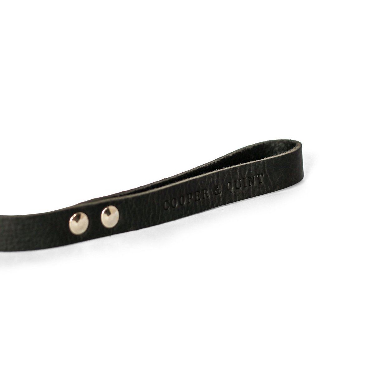No Fuss Leather Dog Leash – Midnight Black | Minimalist Italian Leather