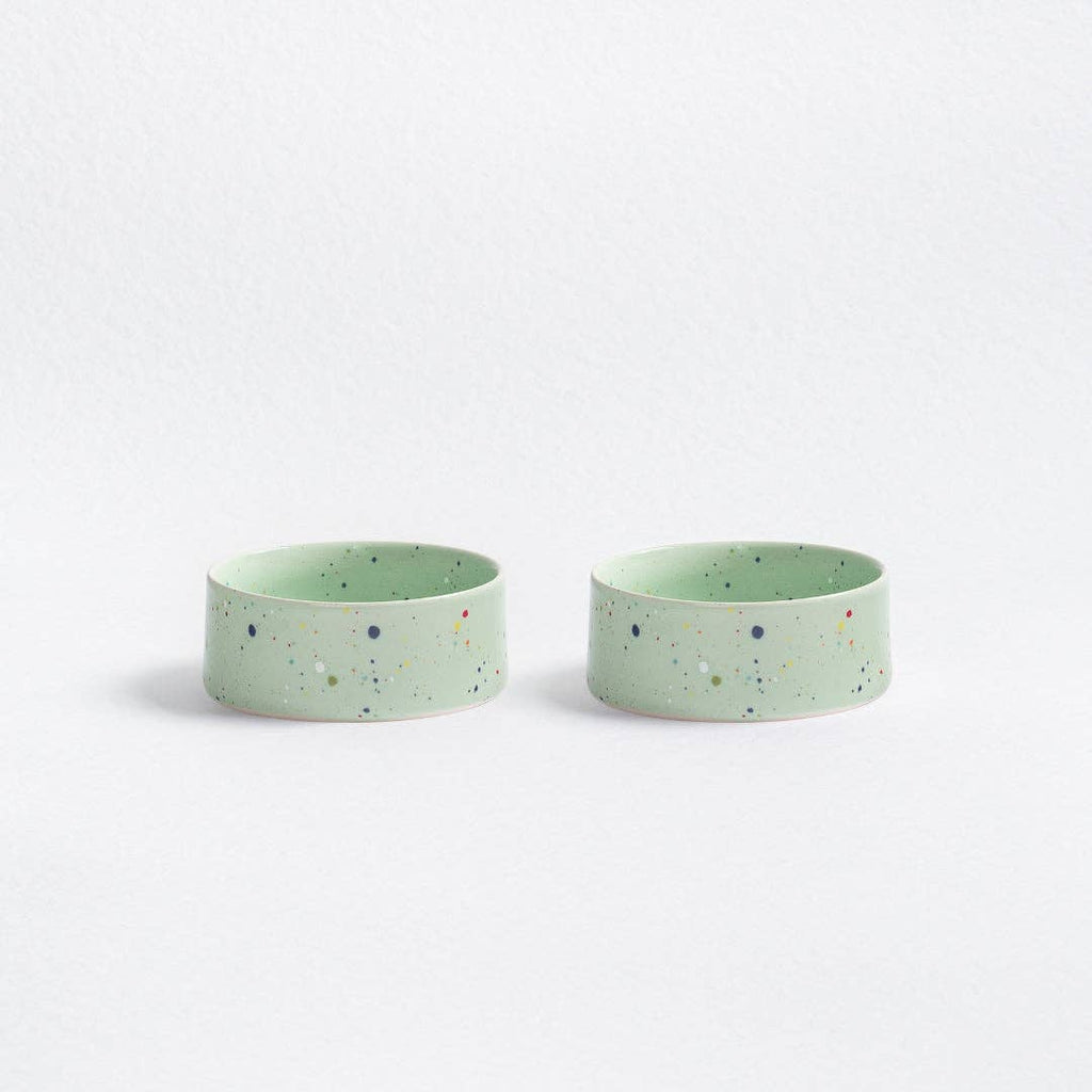 The Splatter Pet Bowl Set (Pack of 2) – Sage Green