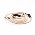 Just Cotton 3-in-1 Adjustable Rope Leash – Natural Ecru | 100% Organic & Hands-Free