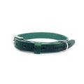 No Fuss Leather Dog Collar – Forest Green | Minimalist Italian Leather