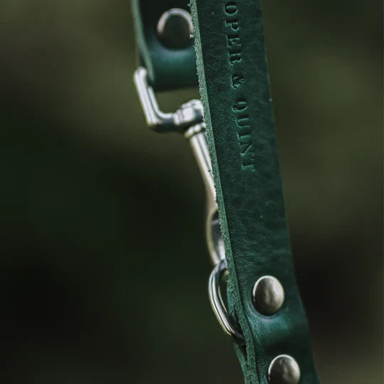 The Switch 3-in-1 Multi-Functional Leather Leash – Forest Green