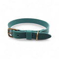 No Fuss Leren Hondenhalsband – Bosgroen | Minimalistisch Italiaans Leer