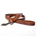 Twisted Braided Leather Dog Leash – Heritage Brown | Handcrafted Italian Leather