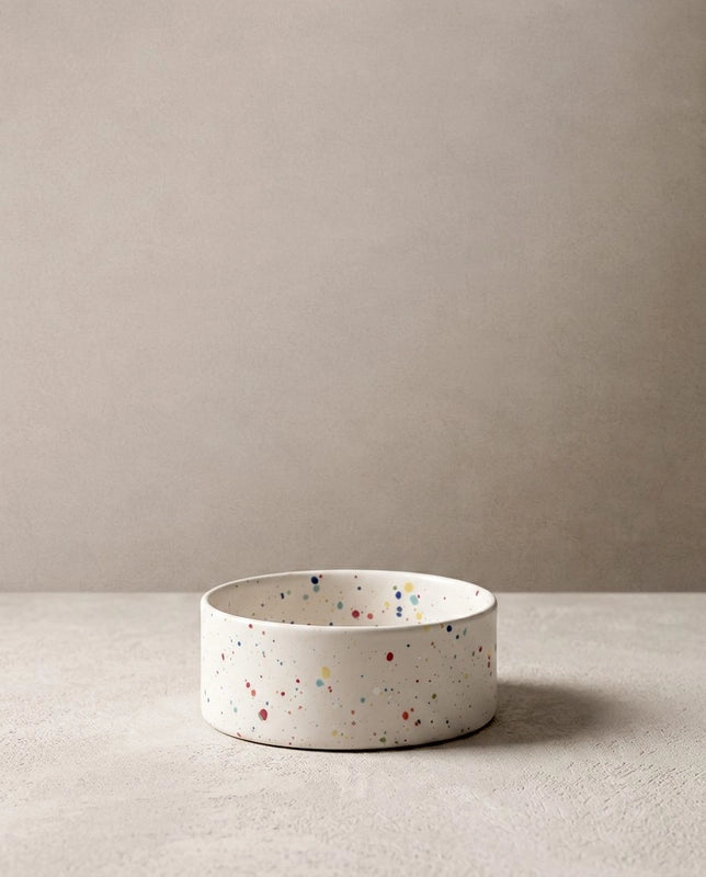 The Splatter Pet Bowl Set (Pack of 2) – Pure White