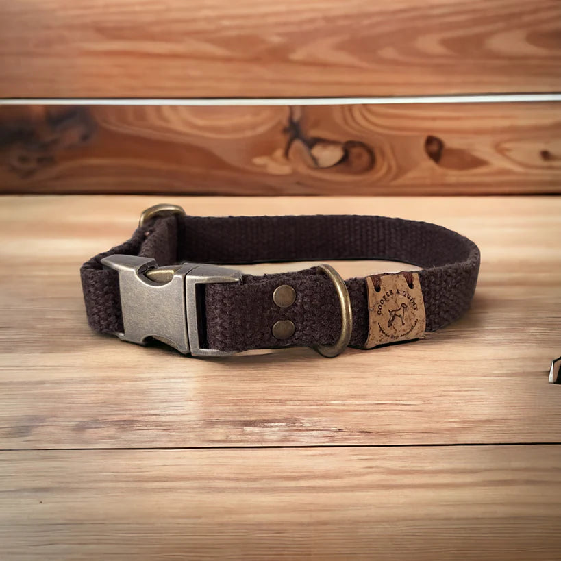 Simply Hemp Dog Collar – Chestnut Brown | 100% Vegan & Antibacterial