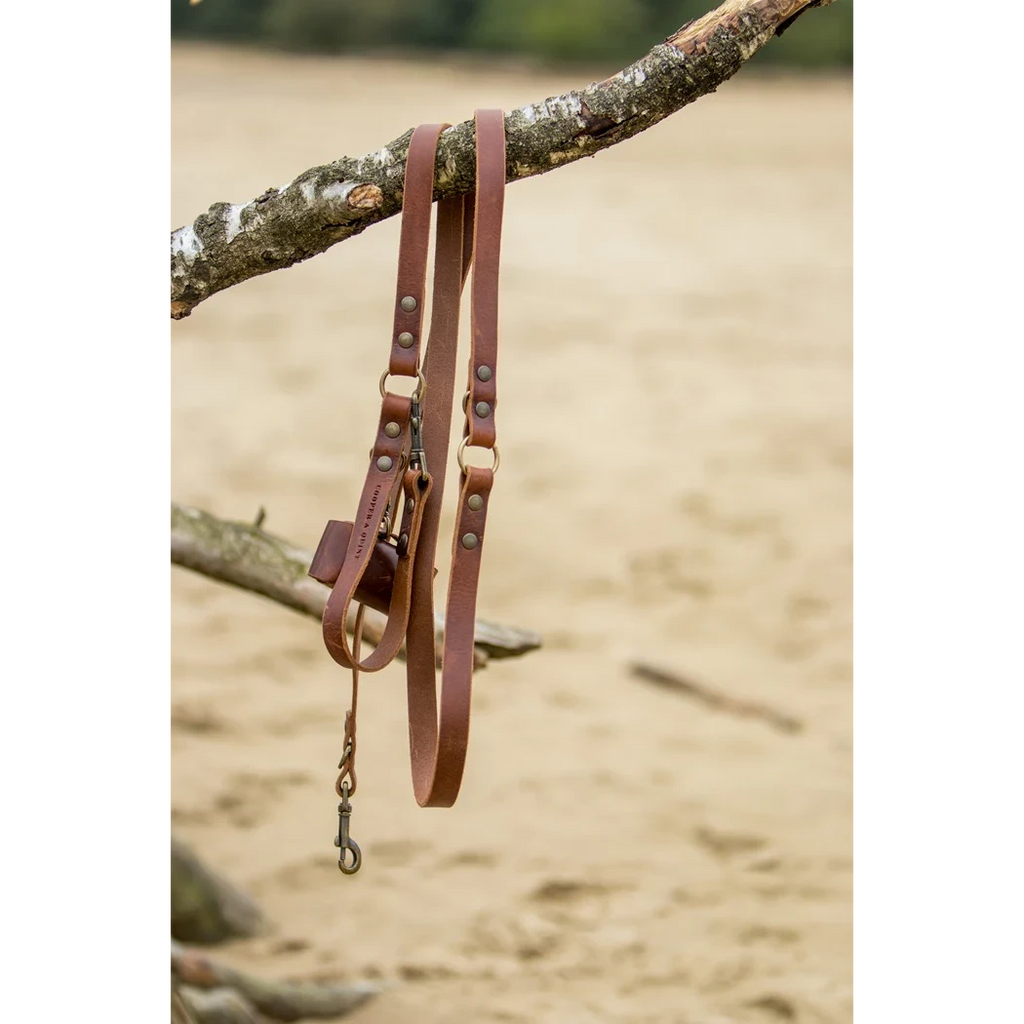 The Switch 3-in-1 Multi-Functional Leather Leash – Chocolate Brown