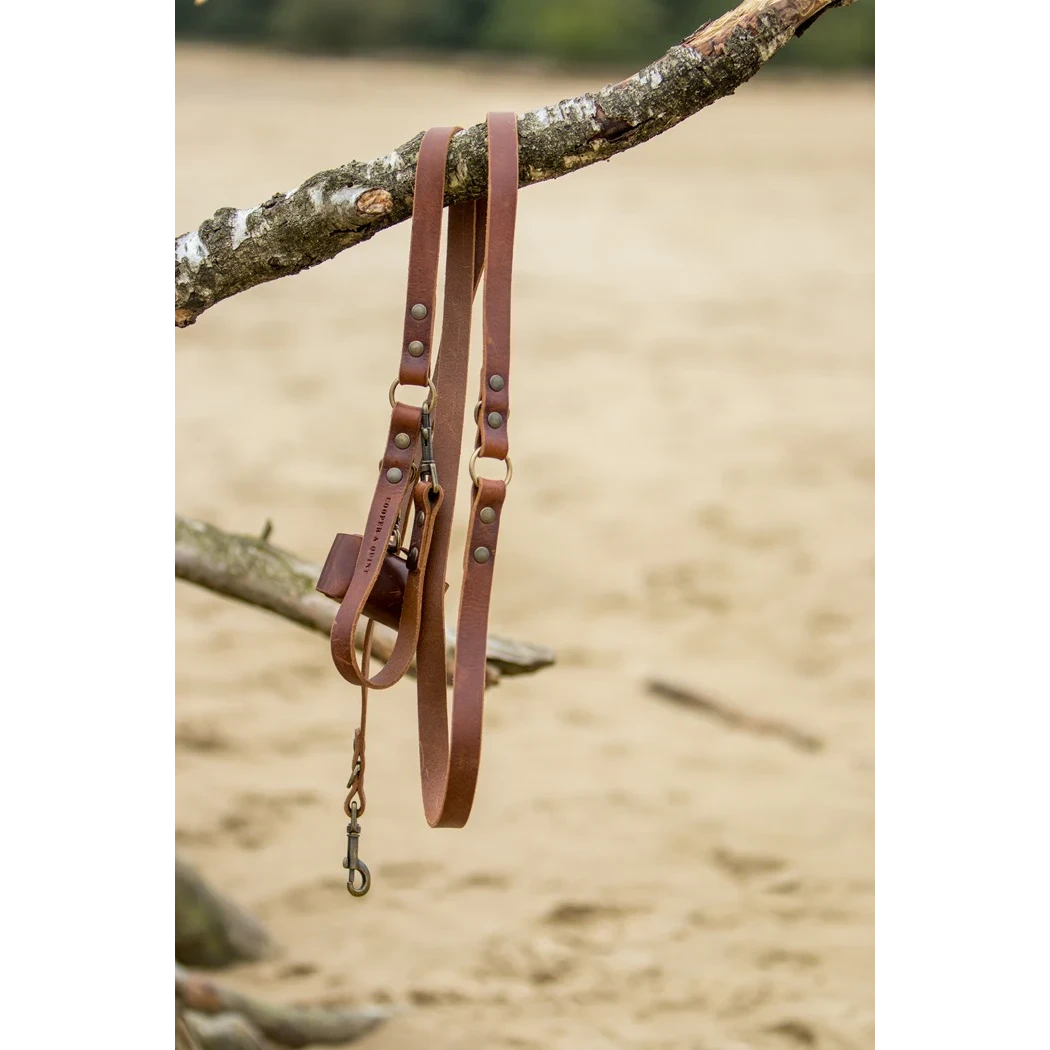 The Switch 3-in-1 Multi-Functional Leather Leash – Chocolate Brown