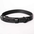 No Fuss Leather Dog Collar – Midnight Black | Minimalist Italian Leather