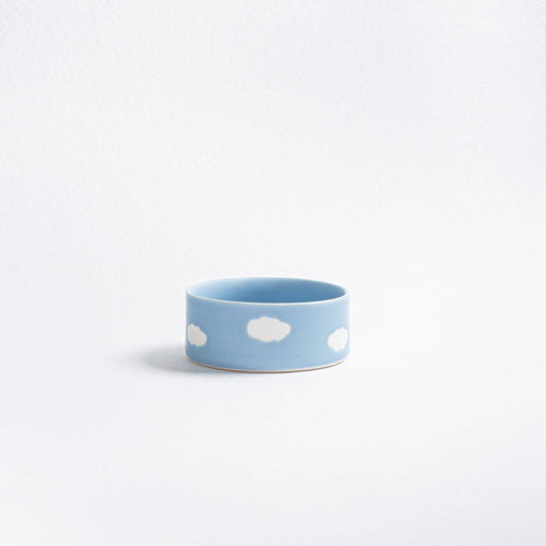 Cloud Handcrafted Stoneware Pet Bowl Set of 2 – Sky Blue