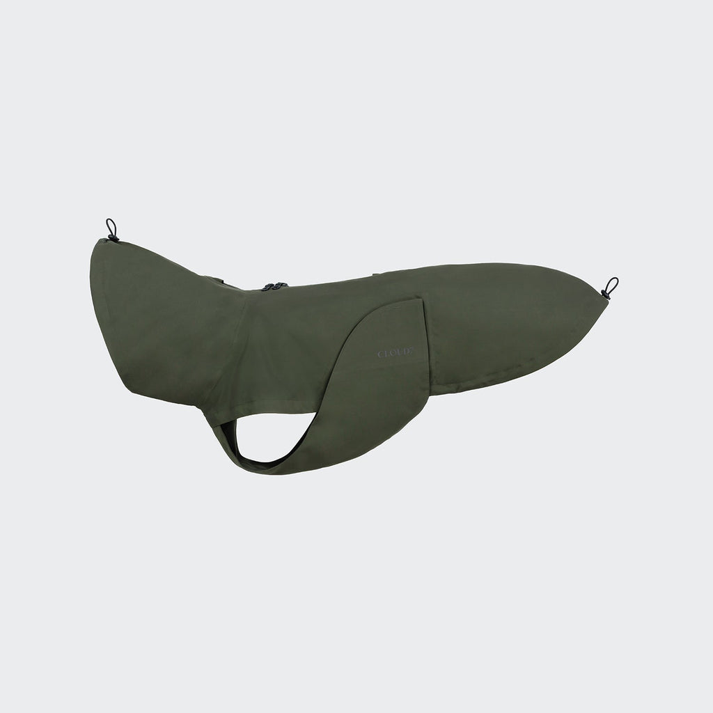 Brolly Waterproof Dog Raincoat – Dark Olive - Smiley Bark