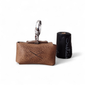 Premium Stone Leather Poop Bag Dispenser | Luxury Silent Waste Bag Holder