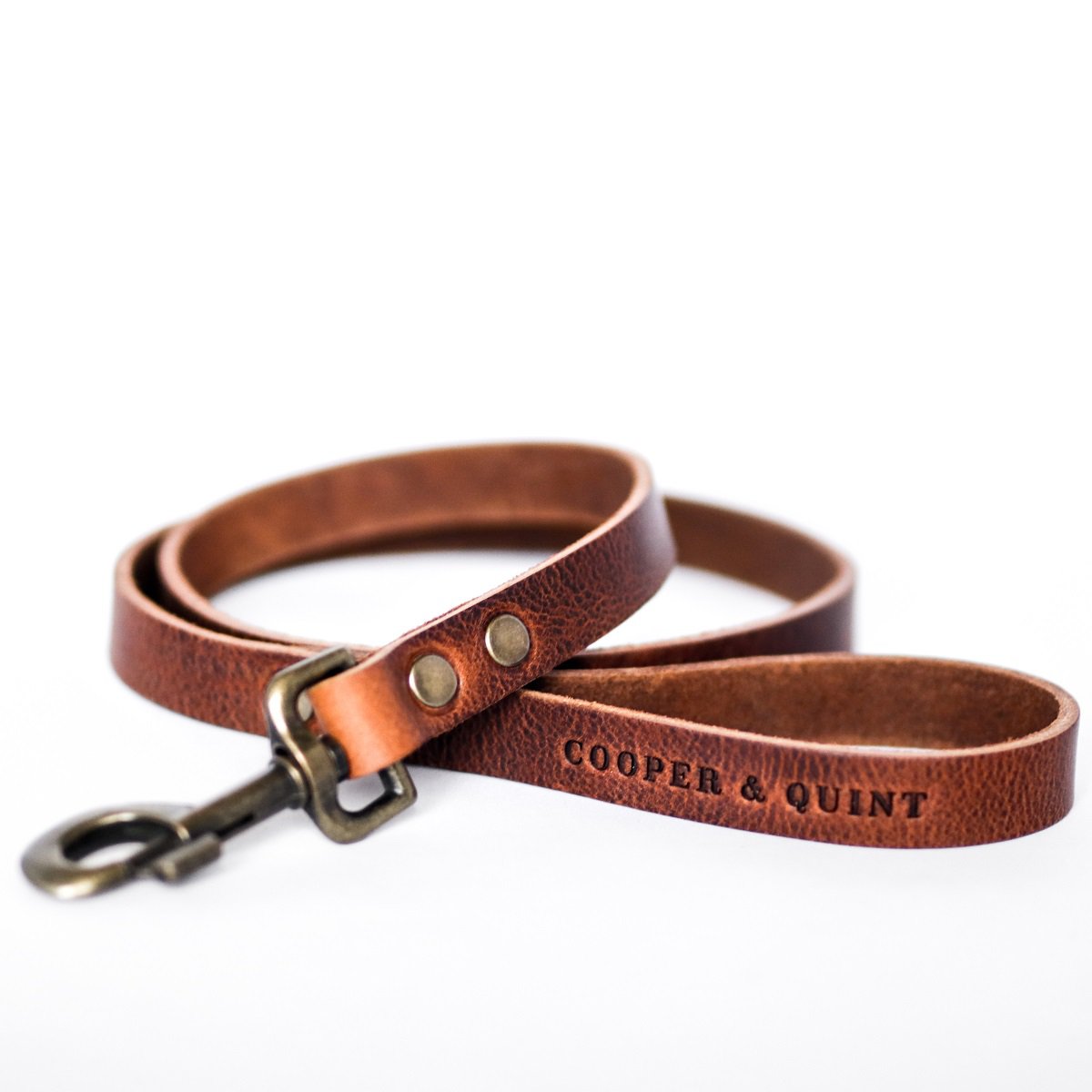 No Fuss Leather Dog Leash – Heritage Brown | Minimalist Italian Leather
