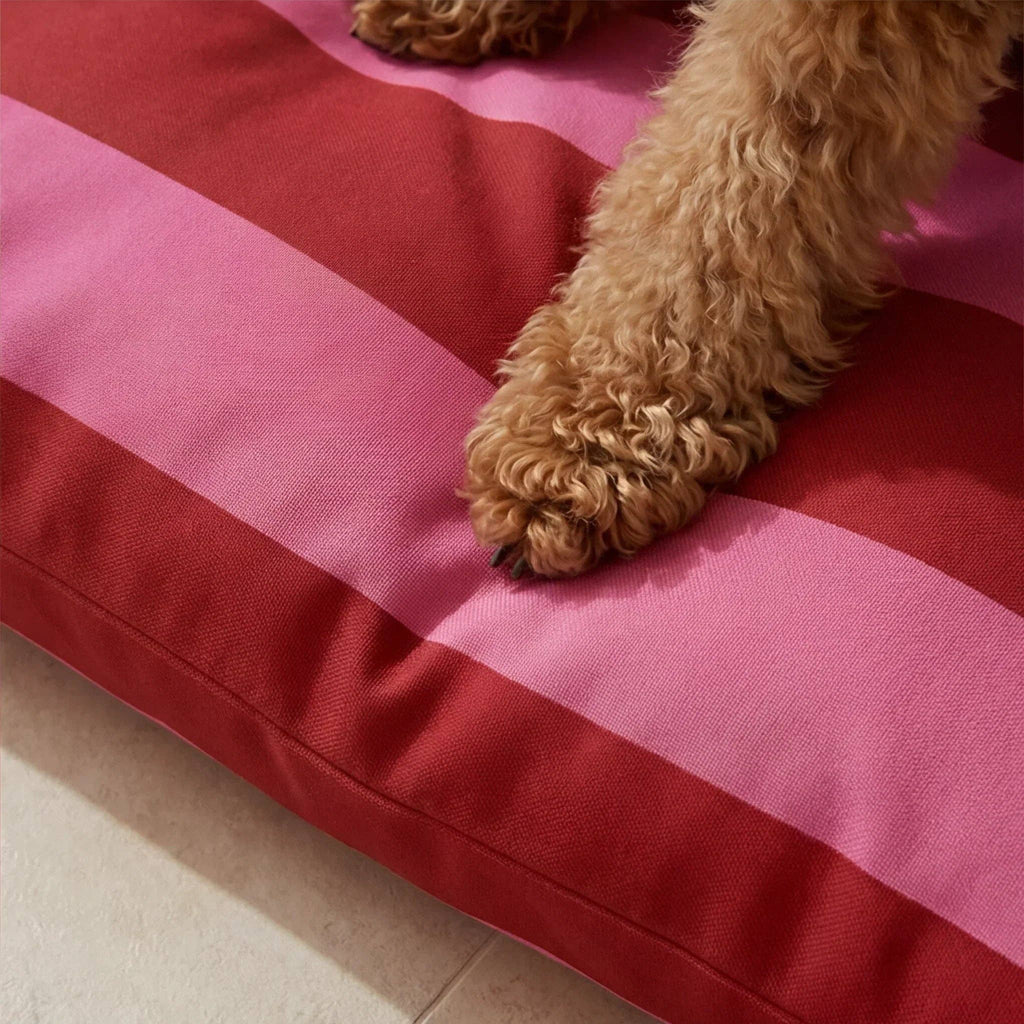 Stain-resistant dog bed in Summer Stripes, L 100x80 cm and XL 120x80 cm