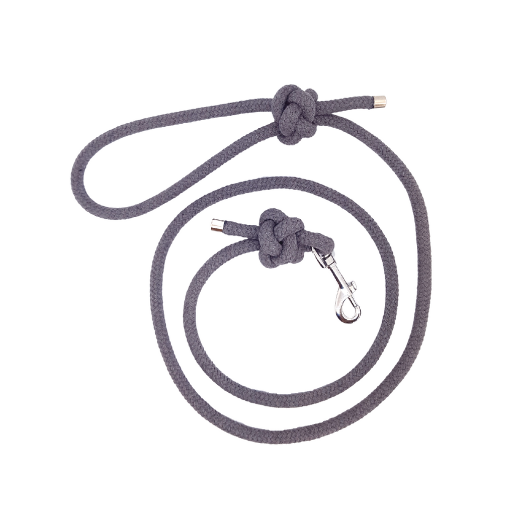 Cotton Diamond Organic Dog Leash – Slate Gray | Soft-Touch & Handmade