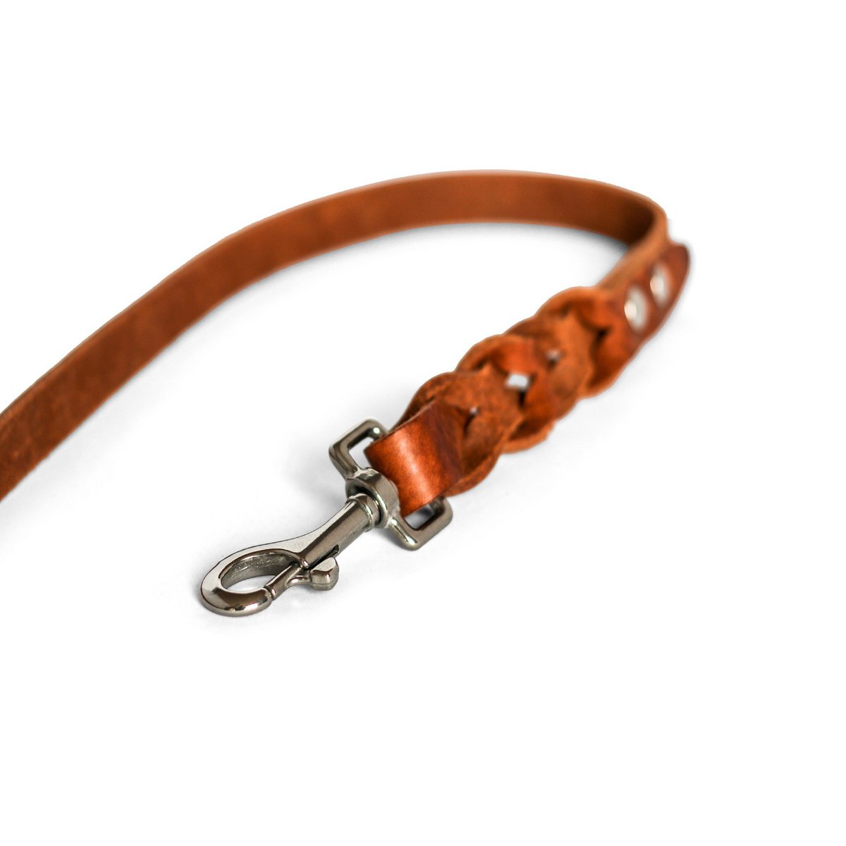 Twisted Braided Leather Dog Leash – Heritage Brown | Handcrafted Italian Leather