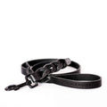 Twisted Braided Leather Dog Leash – Midnight Black | Handcrafted Artisanal Lead