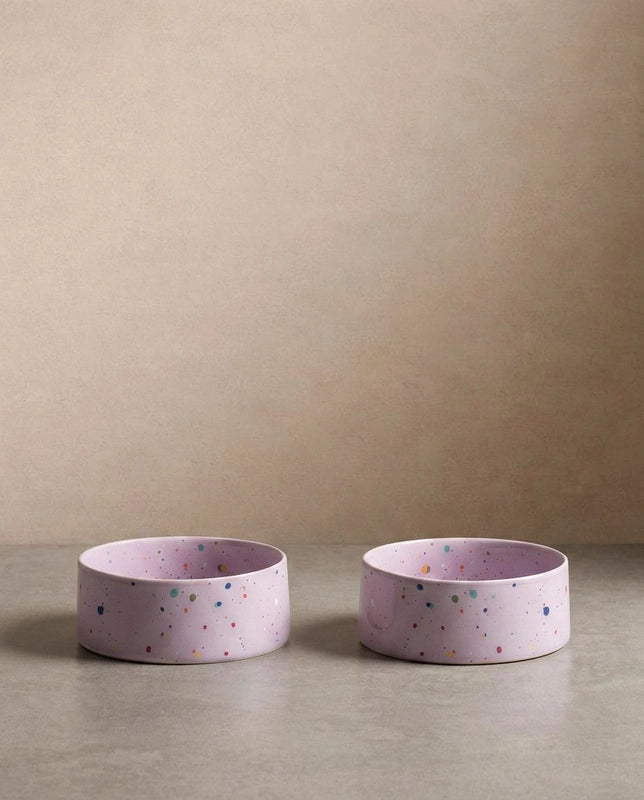 The Splatter Pet Bowl Set (Pack of 2) – Dreamy Lilac