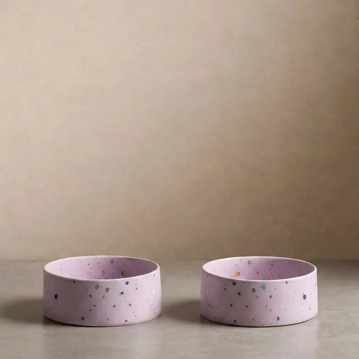 The Splatter Pet Bowl Set (Pack of 2) – Dreamy Lilac
