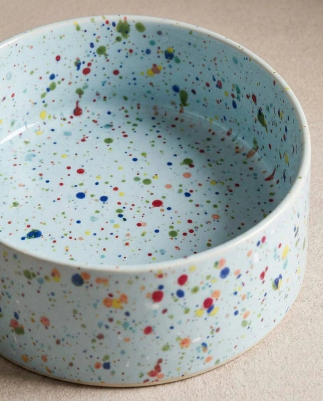 The Splatter Pet Bowl Set (Pack of 2) – Soft Blue