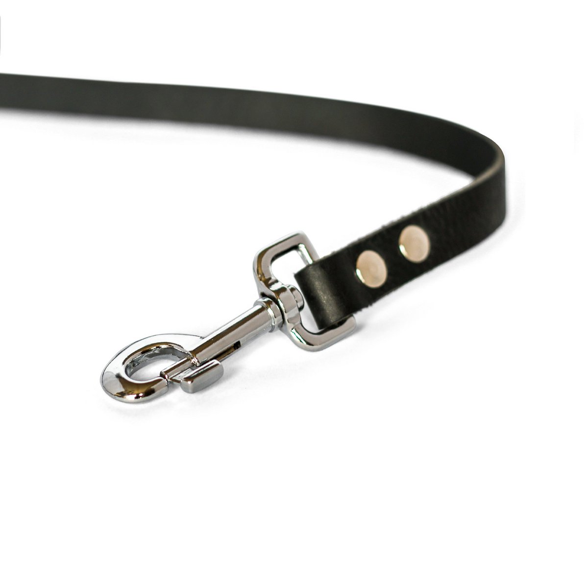 No Fuss Leather Dog Leash – Midnight Black | Minimalist Italian Leather