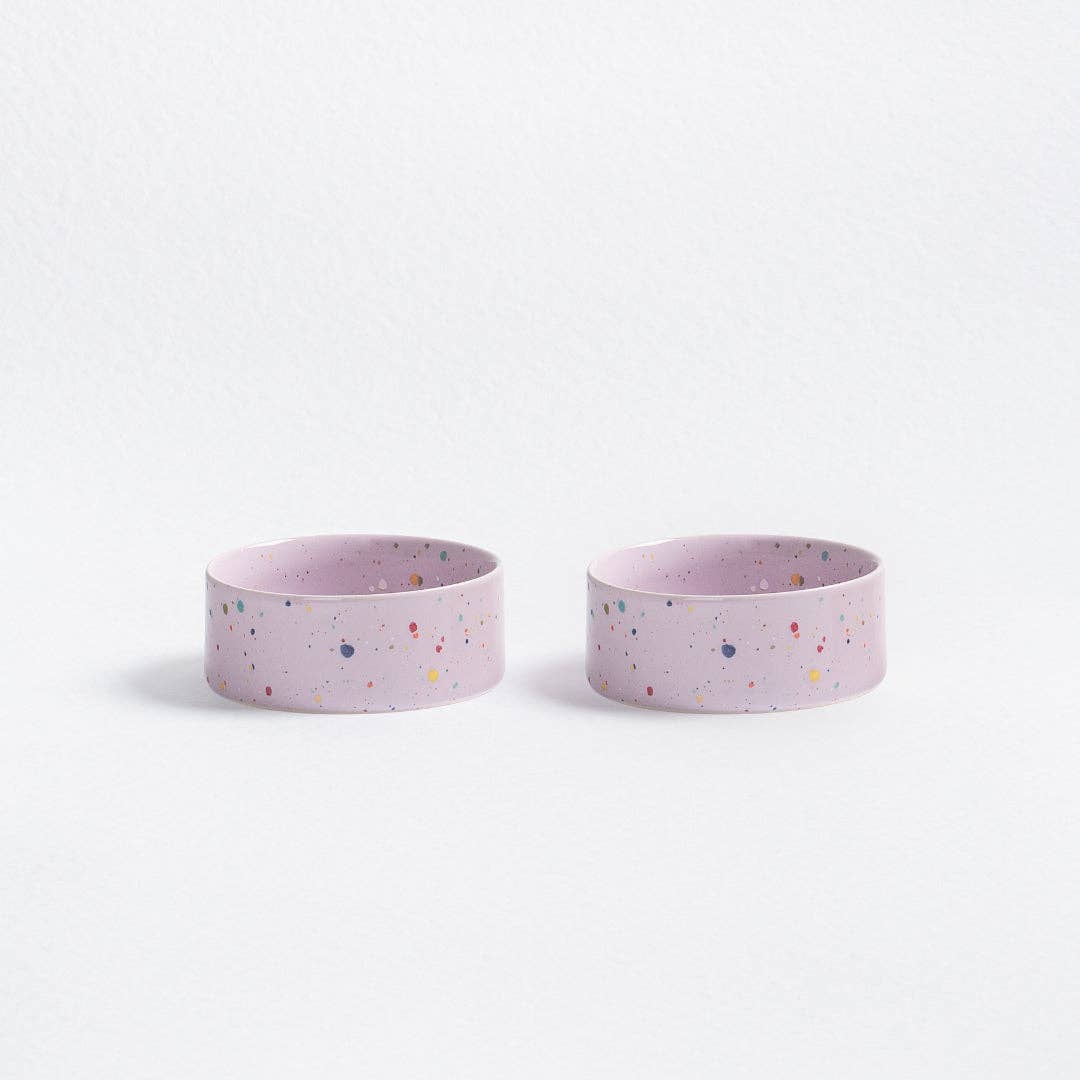 The Splatter Pet Bowl Set (Pack of 2) – Dreamy Lilac
