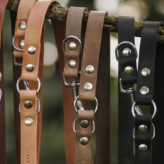 The Switch 3-in-1 Multi-Functional Leather Leash – Stone Grey / Clay