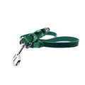 Twisted Braided Leather Dog Leash – Forest Green | Handcrafted Italian Leather