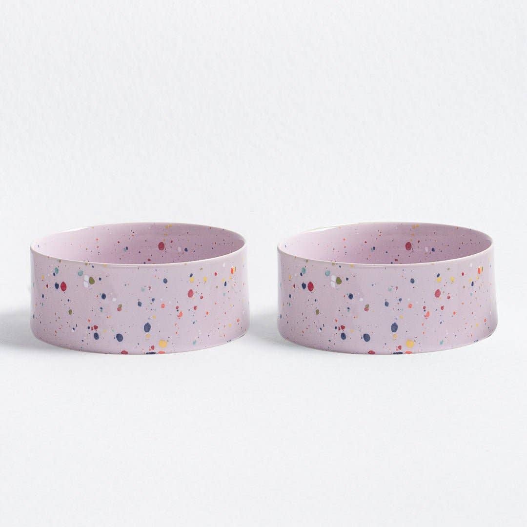 The Splatter Pet Bowl Set (Pack of 2) – Dreamy Lilac