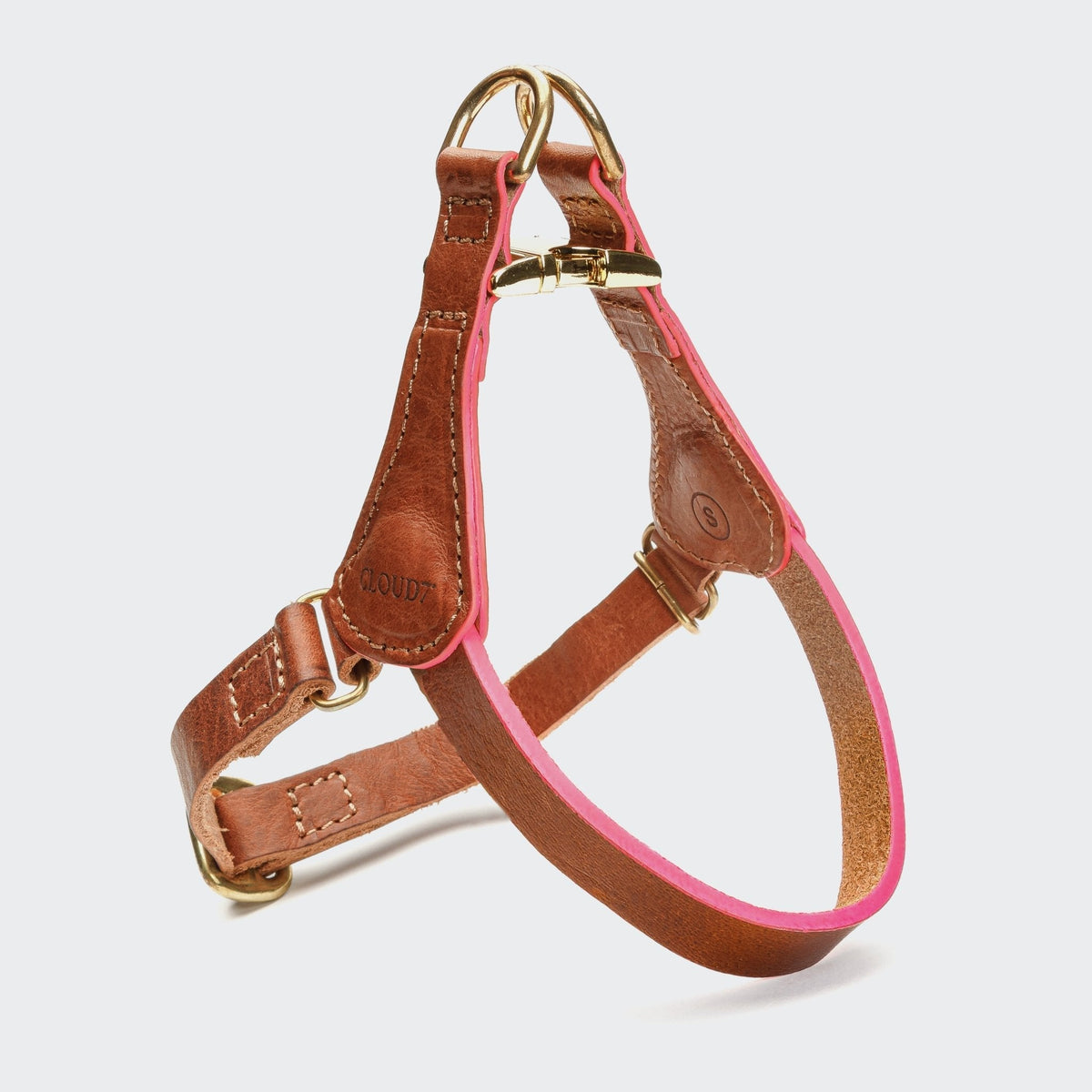 Perky Slim Leather Dog Harness - Smiley Bark