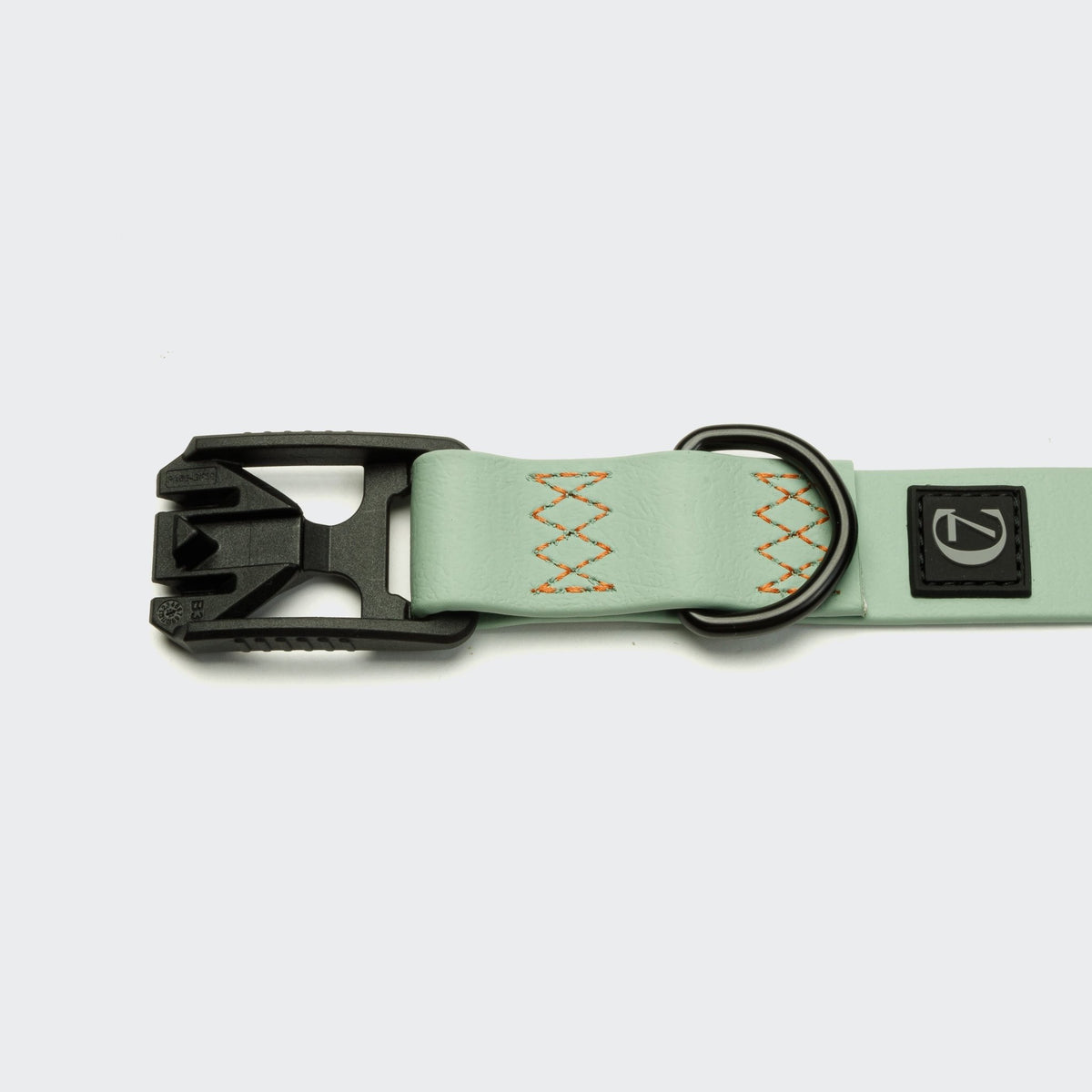 Rascal BioThane Dog Collar – Mint and Neon Orange - Smiley Bark