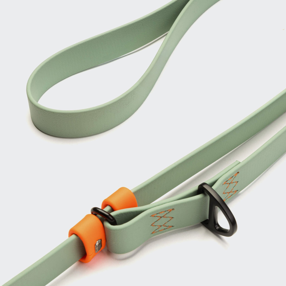 Rascal BioThane Hands Free Dog Leash – Mint and Neon Orange - Smiley Bark