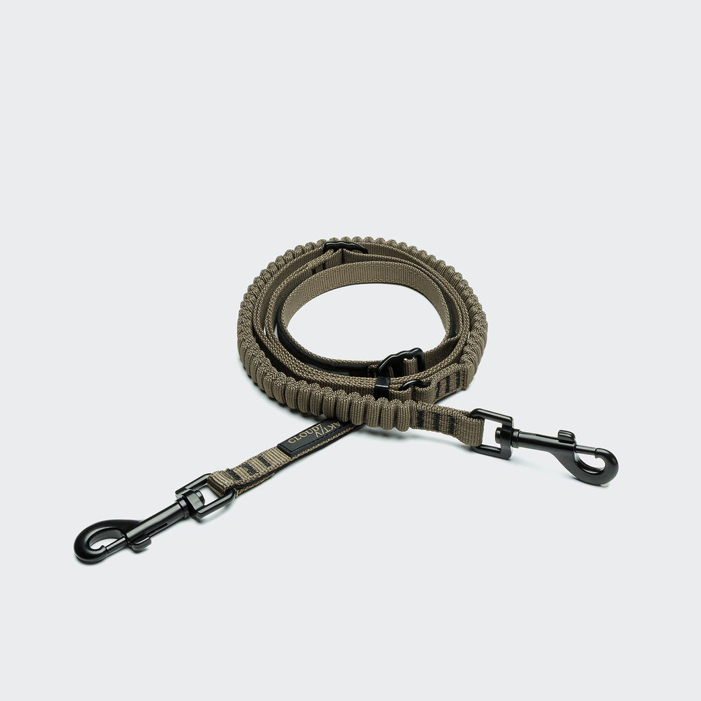 Restless Jogging Dog Lead – Olive - Smiley Bark