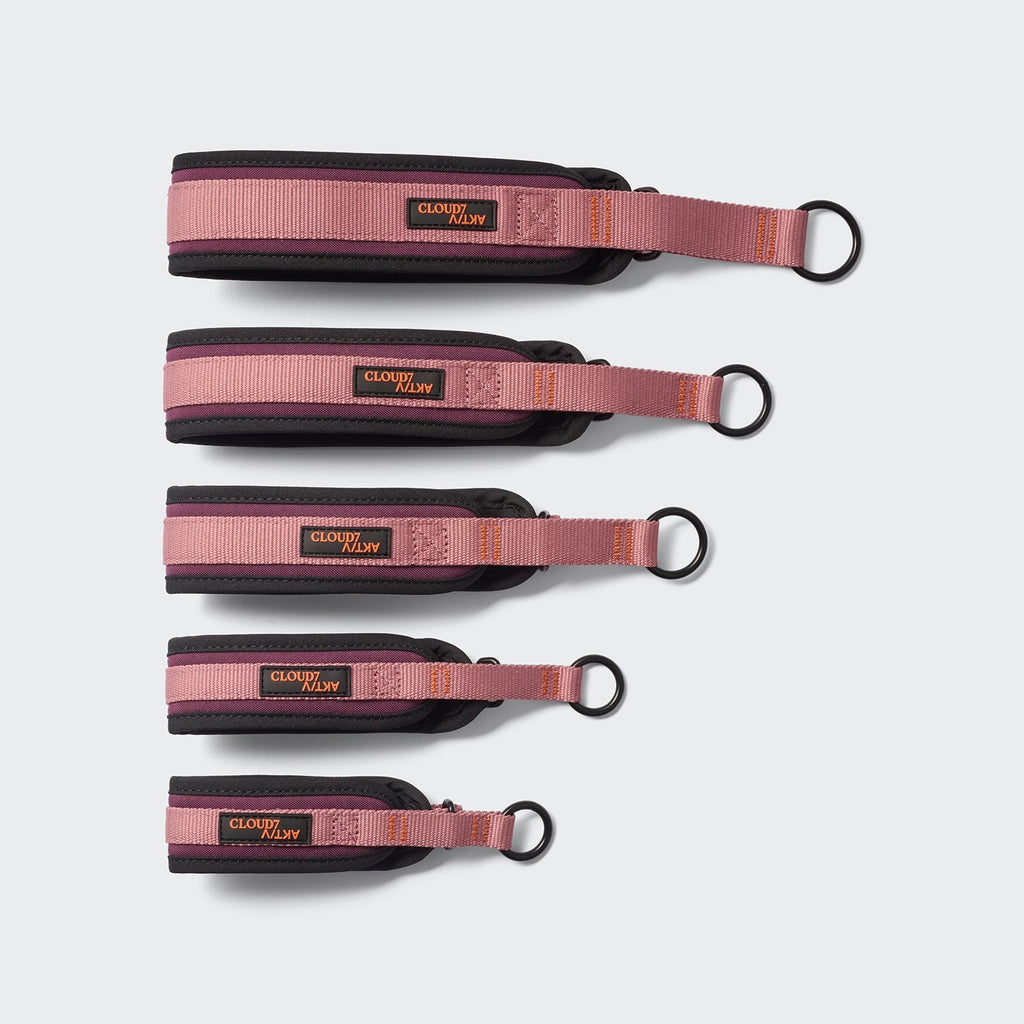 Steady Martingale Dog Collar – Aubergine and Soft Rose - Smiley Bark