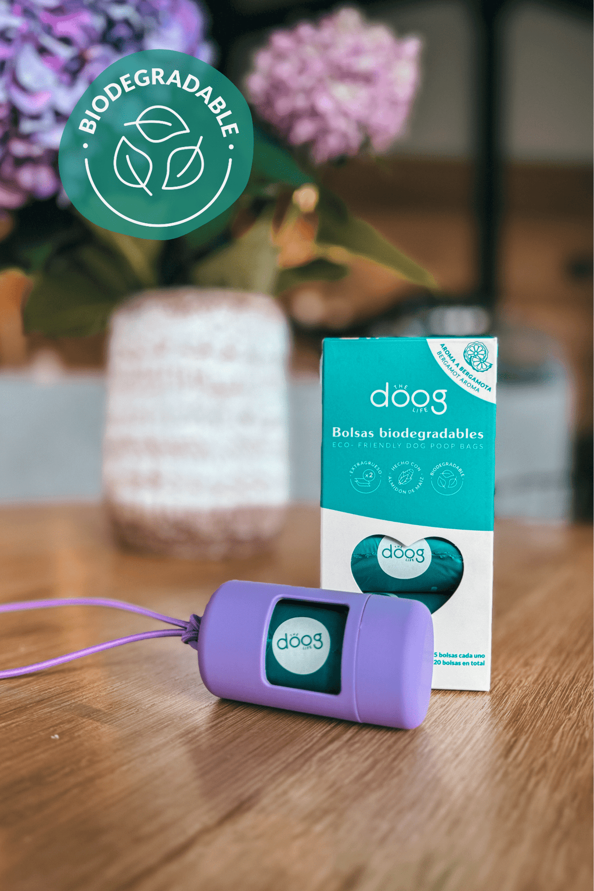 The Essentials Duo — Waste Bags and Bag Holder - Smiley Bark